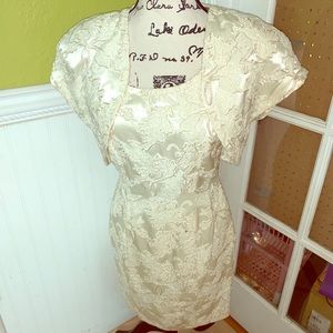 Beautiful ivory beaded cocktail dress.